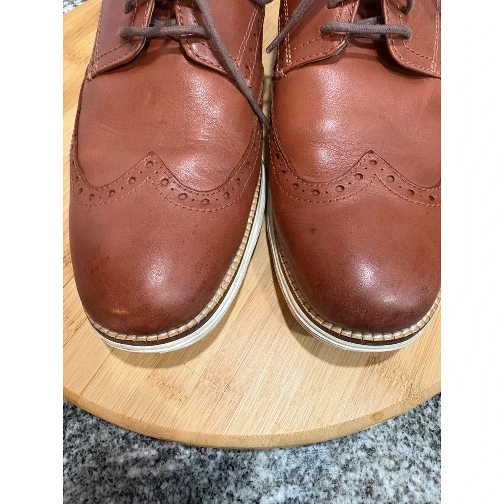 Cole Haan Brown Leather Wingtip Oxford‎ Dress Shoes Men's
